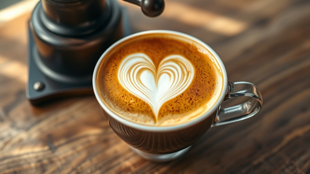 balanced espresso milk foam