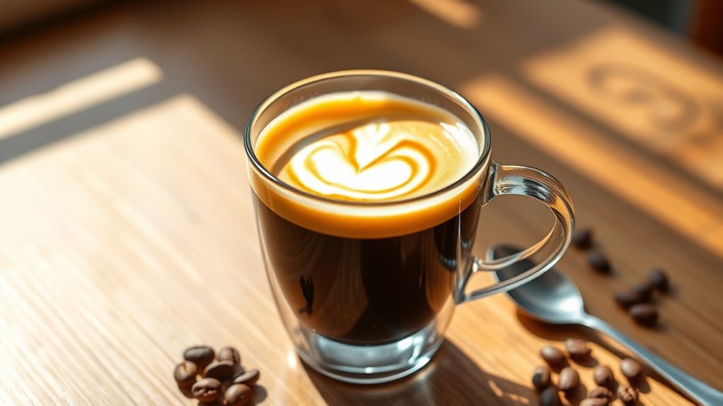 bold espresso with steamed milk