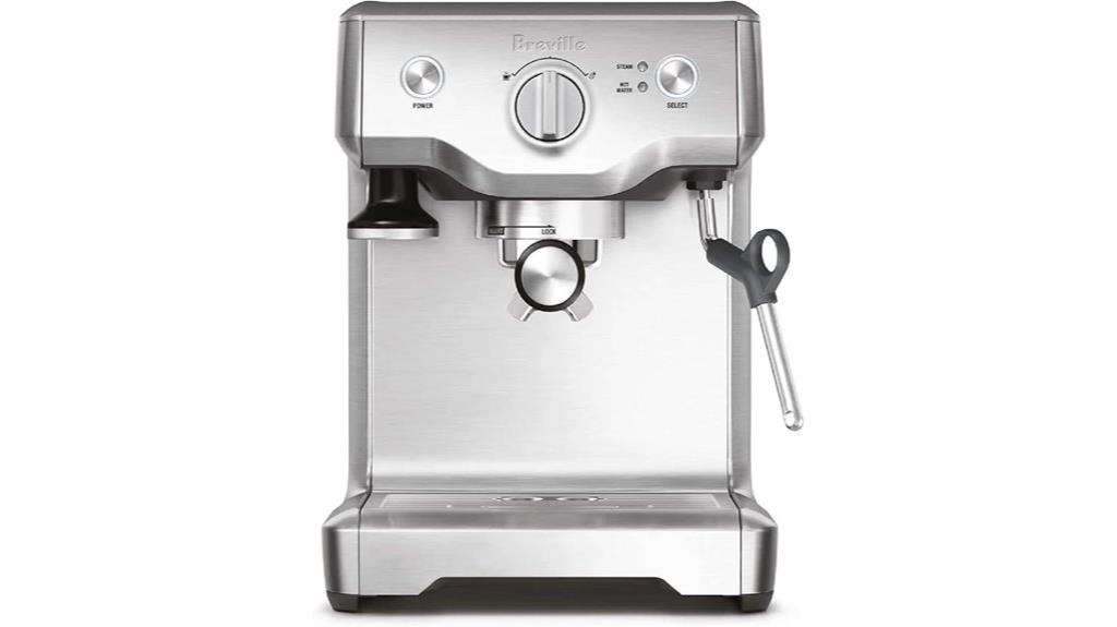 brushed stainless steel espresso machine