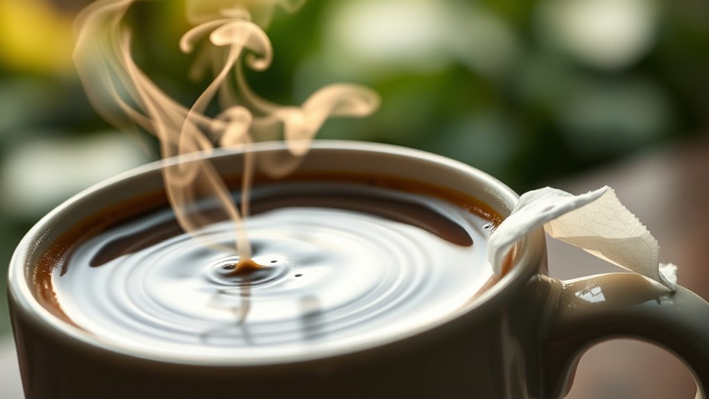 caffeine inhibits mucus secretion