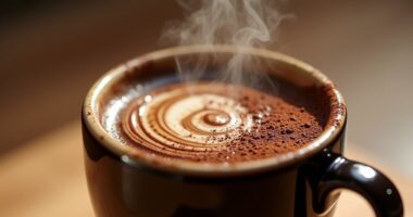 chocolate infused coffee beverage