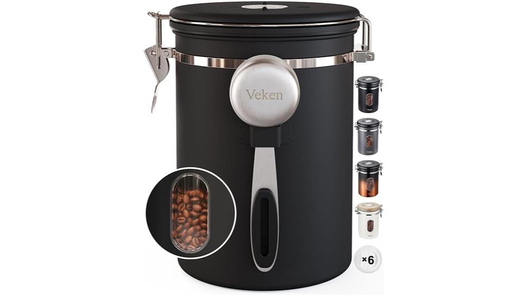 coffee canister with window