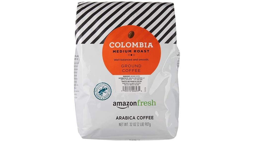 colombia medium roast coffee