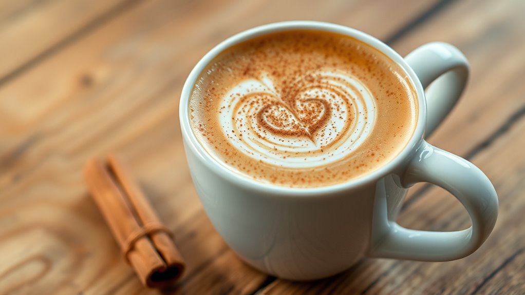 cozy cinnamon scented latte