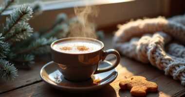 cozy seasonal coffee beverage