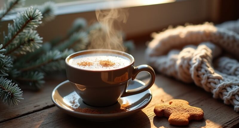 cozy seasonal coffee beverage