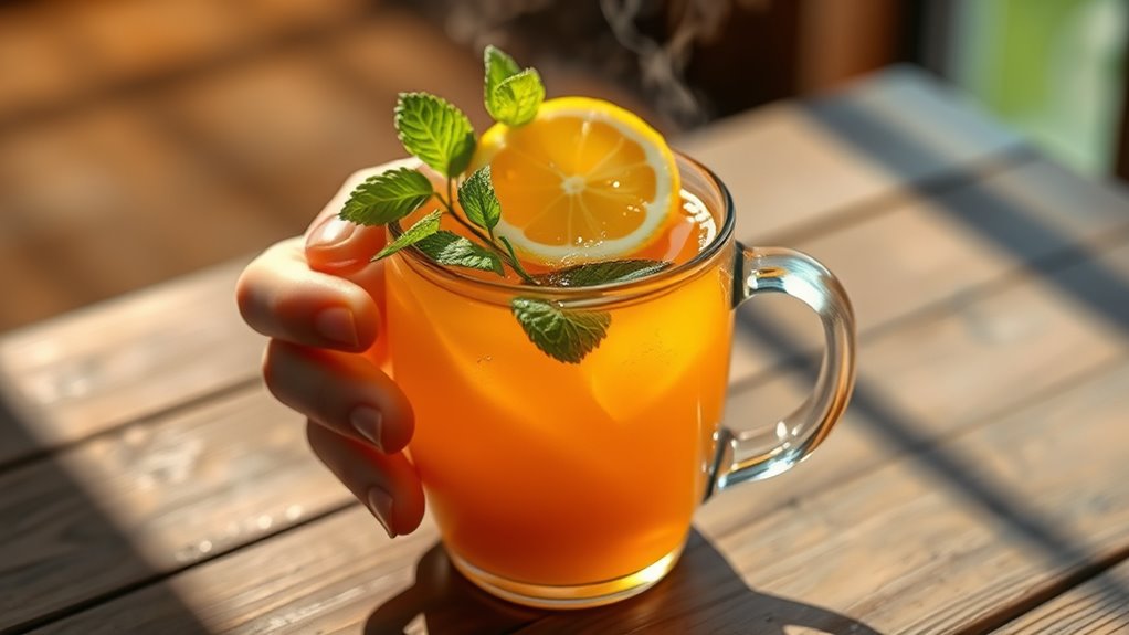 cozy soothing honey tea