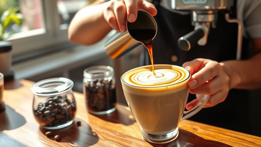 crafting a perfect latte