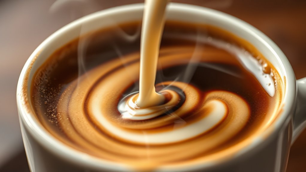 cream enhances coffee warmth