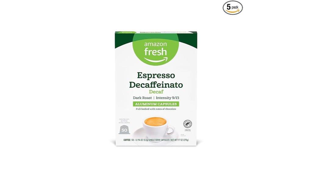 decaffeinated dark roast capsules