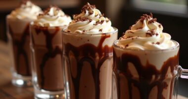 delicious chocolate beverages selection