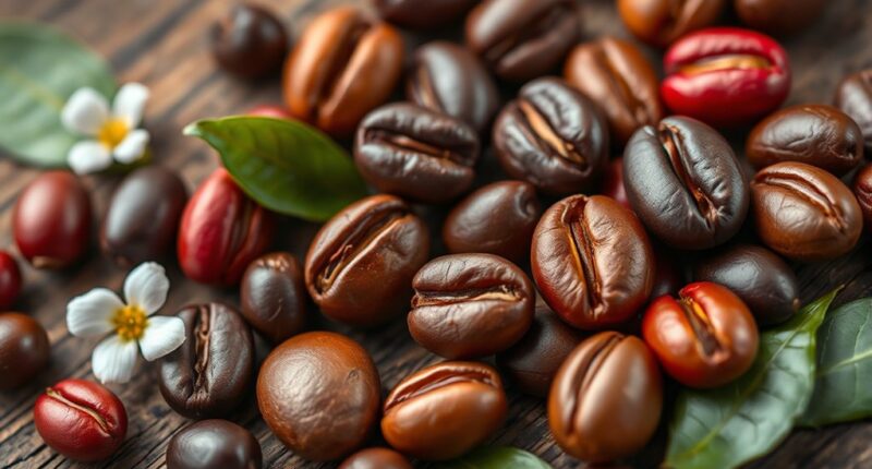 delicious coffee bean selection