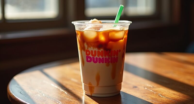delicious dunkin iced coffee