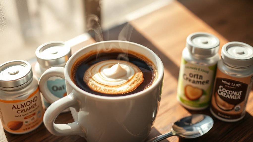diverse non dairy creamer options