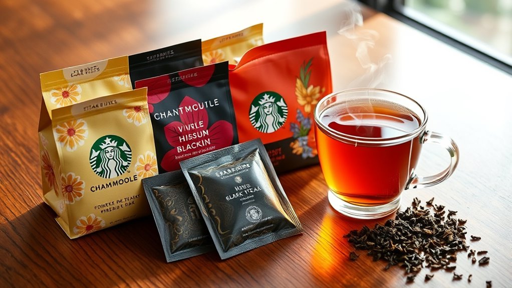 diverse teavana tea selection