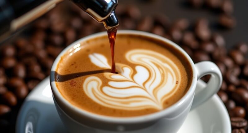 espresso goes in first