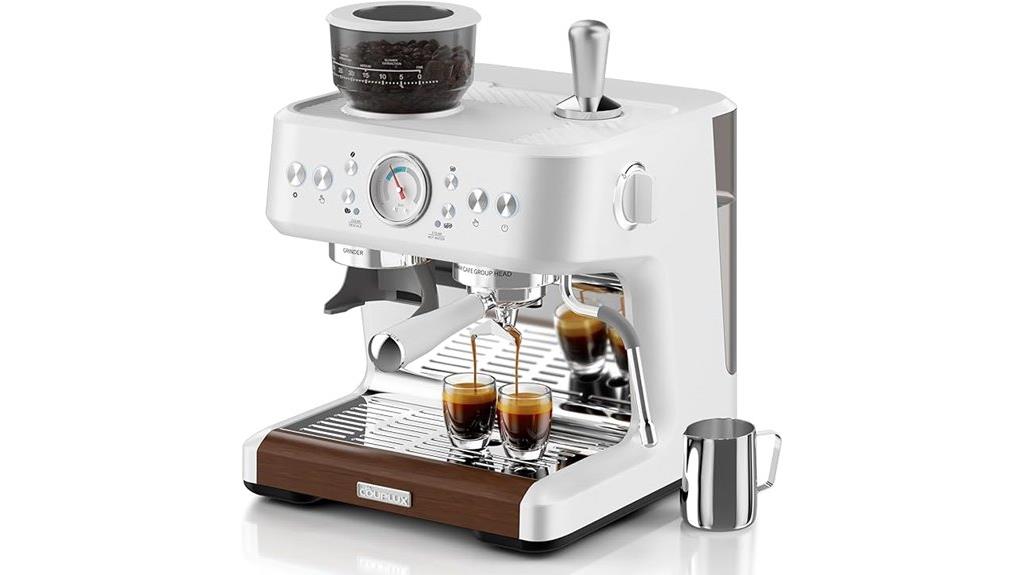 espresso machine with grinder