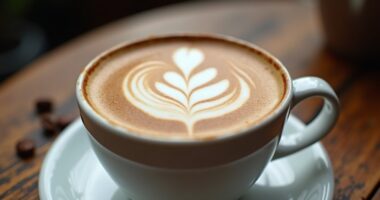 espresso with milk foam