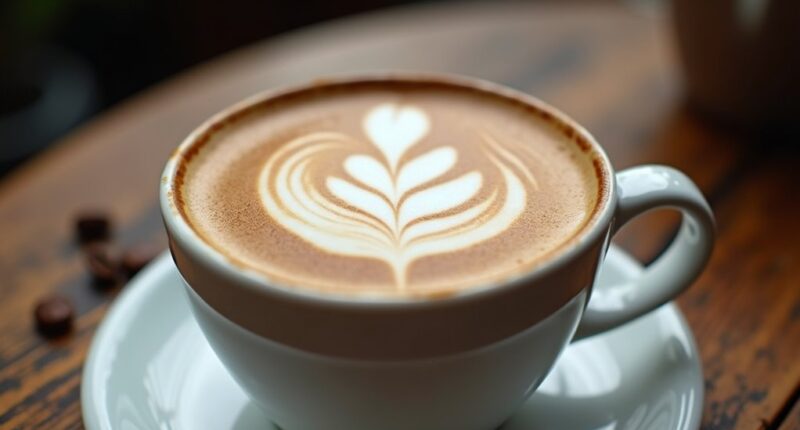 espresso with milk foam