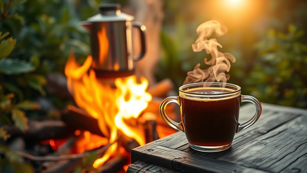 essential camping coffee brewing
