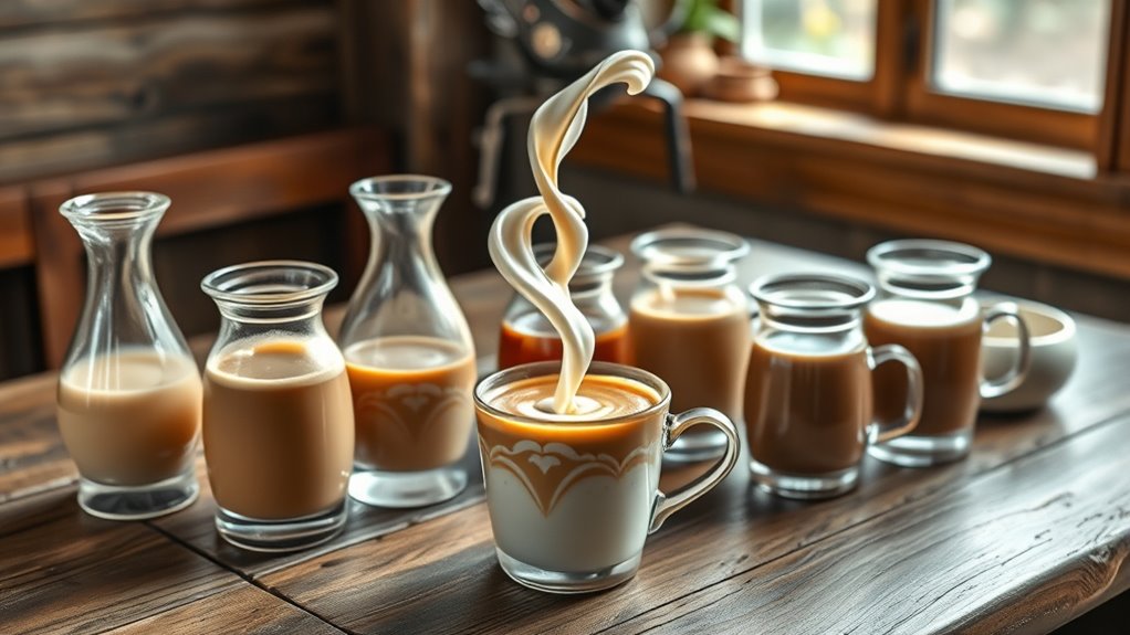 exploring diverse coffee creamers