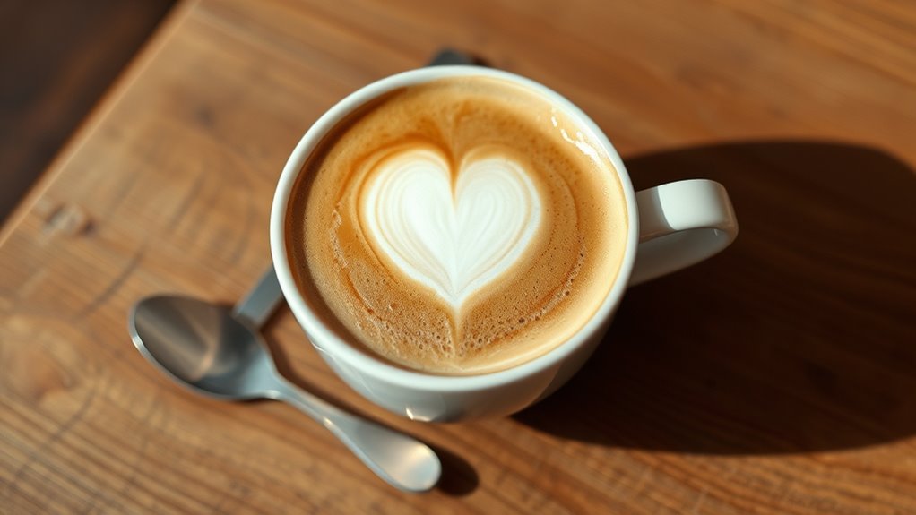 flat latte coffee balance