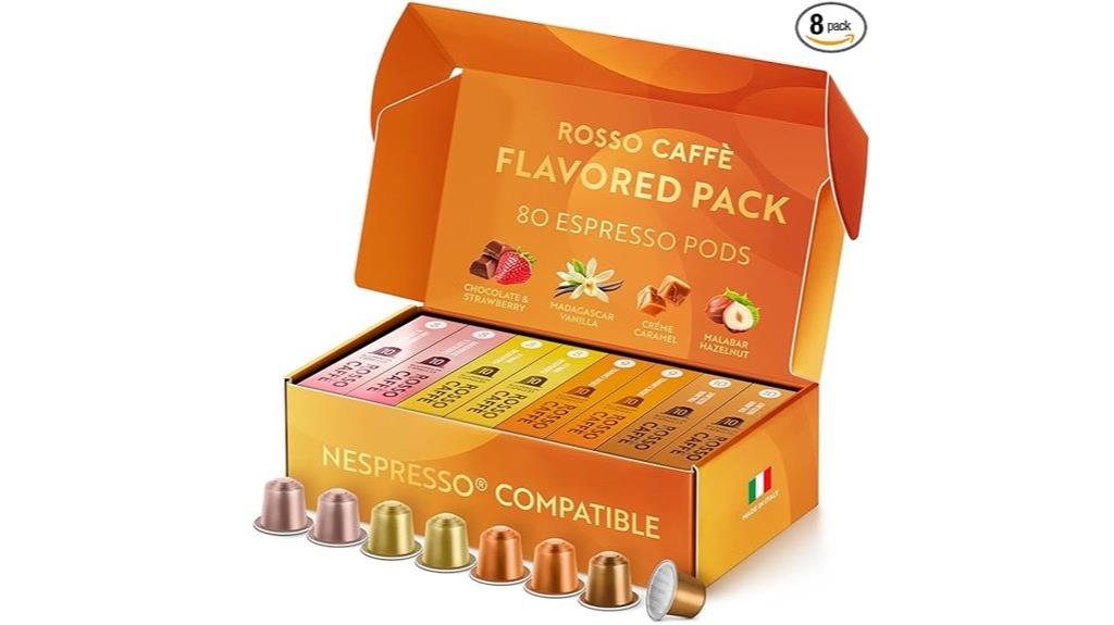 flavored espresso coffee pods