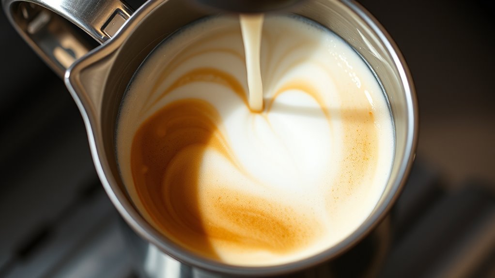 frothing milk for lattes