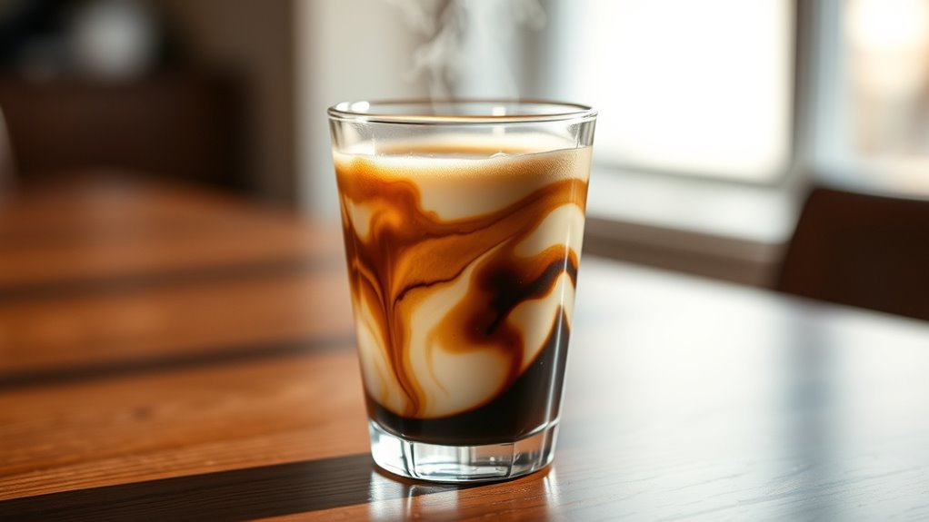 half coffee half milk