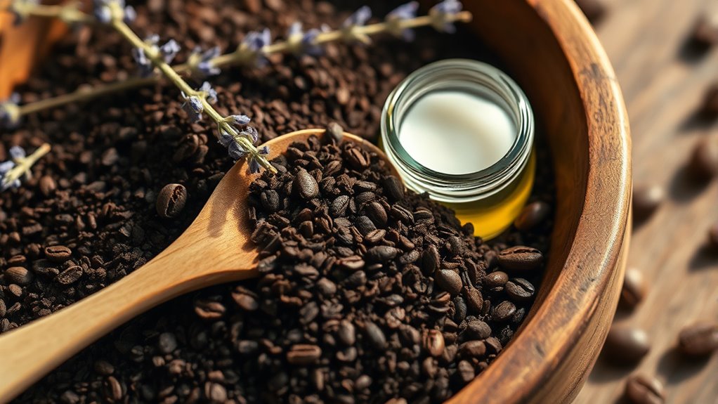 homemade coffee exfoliating scrub