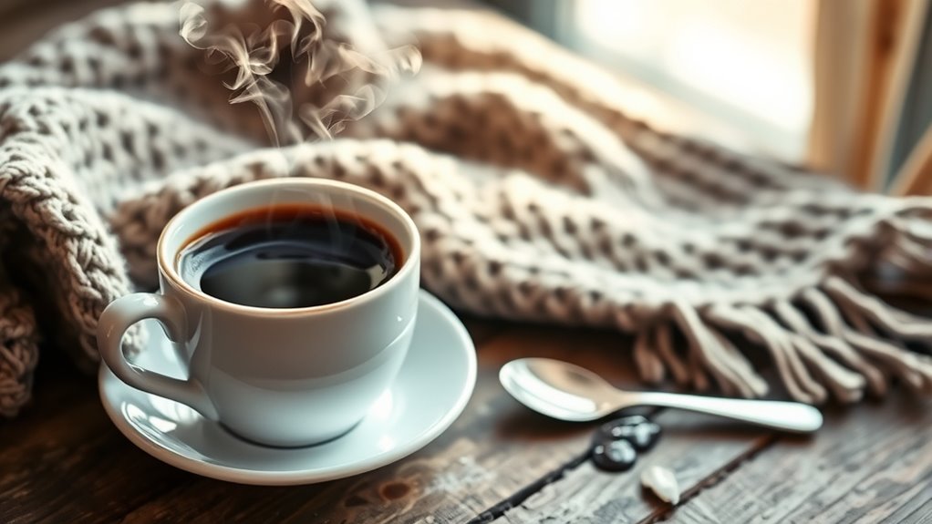 hot coffee soothes throat