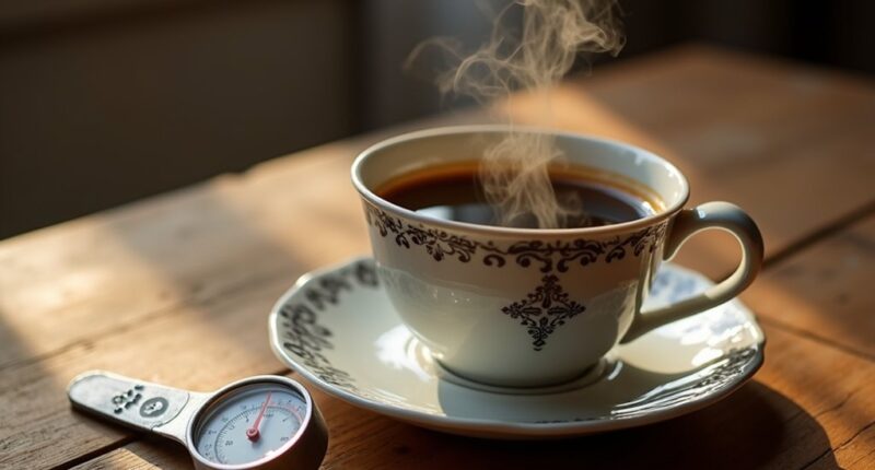 ideal coffee serving temperature