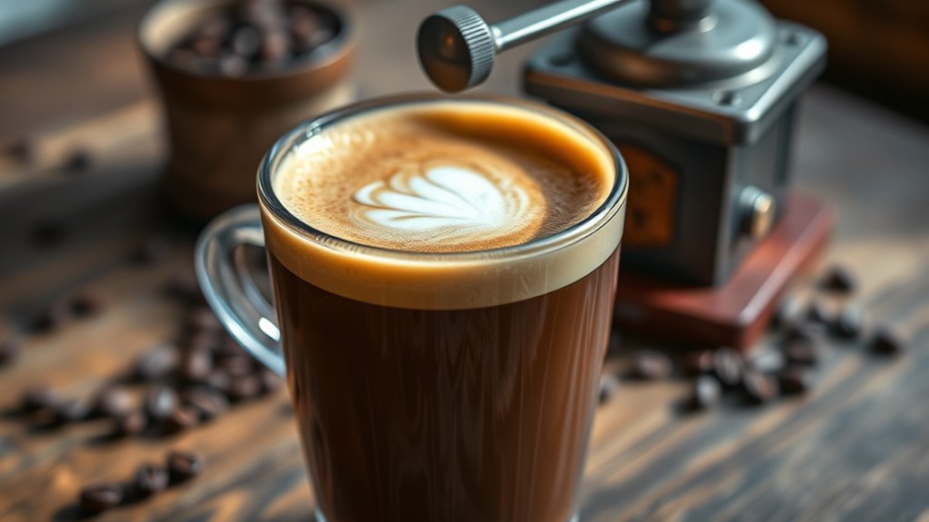 italian coffee marked milk