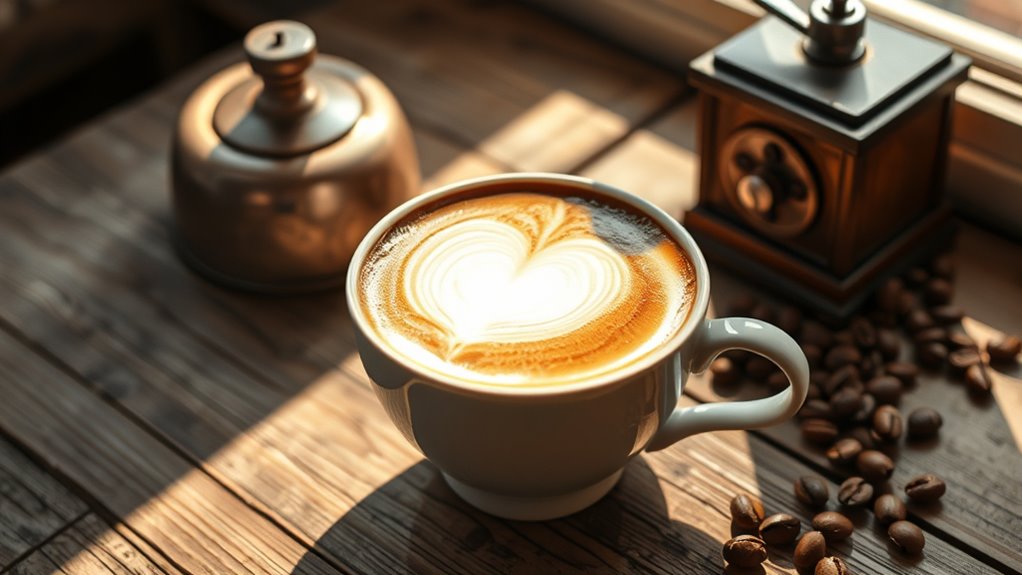 latte creamy coffee history