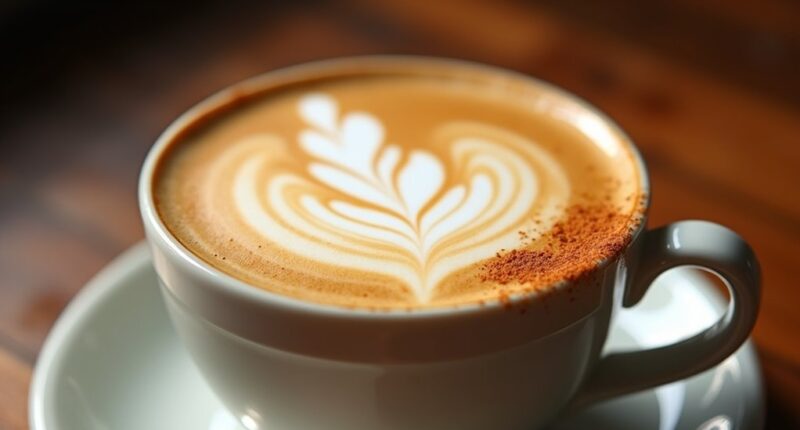 latte with light roast