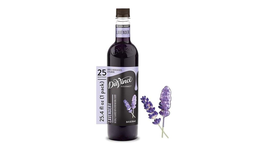 lavender flavored syrup bottle