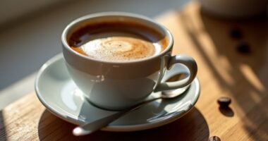 long espresso coffee drink