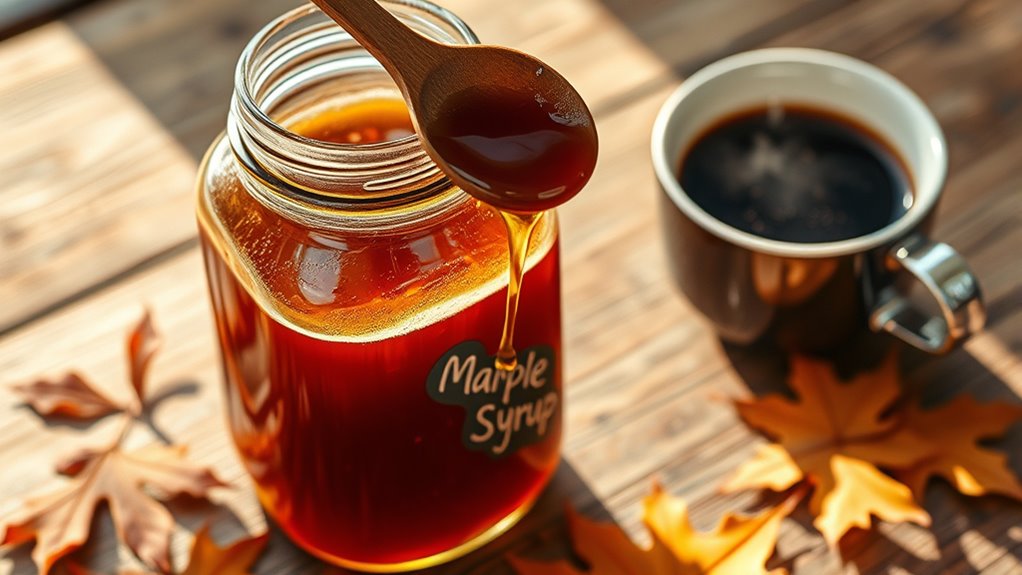 maple syrup enhances coffee