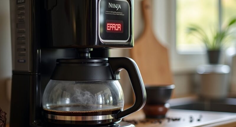 ninja coffee maker shutdown issue