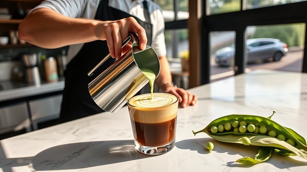 pea milk sustainable frothy delicious