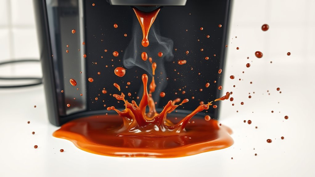 prevent coffee splattering issues