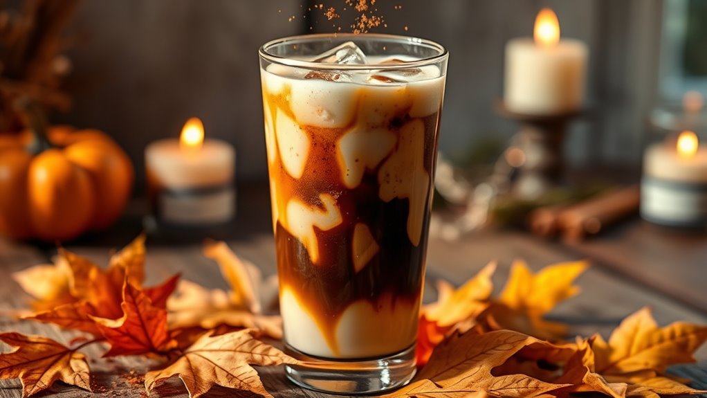 seasonal iced dirty chai