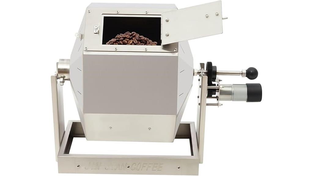 speed controlled coffee roasting machine