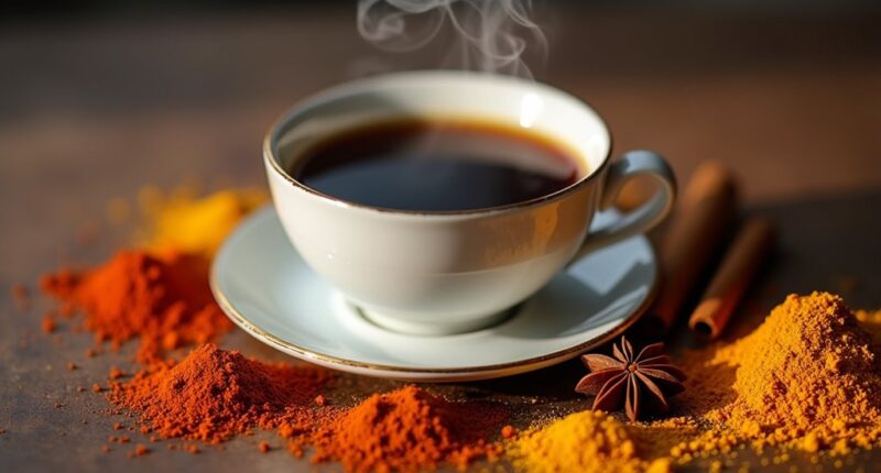 spices enhancing coffee flavor