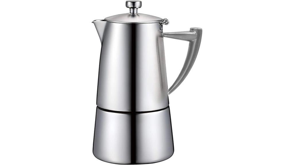 stainless steel espresso maker