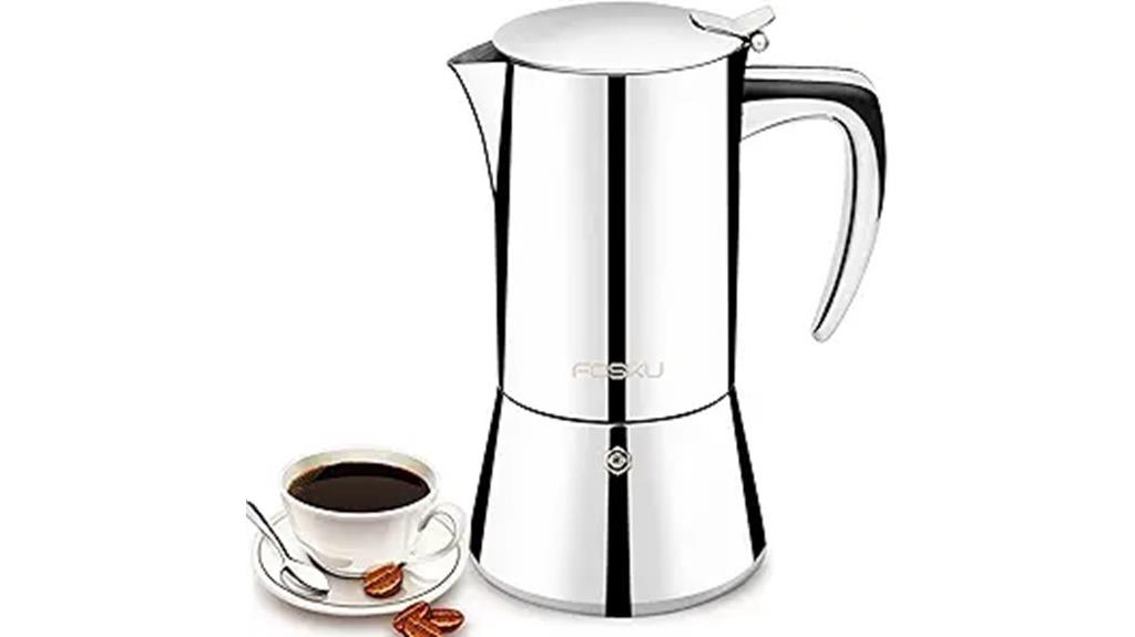 stainless steel moka pot