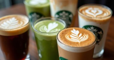 starbucks beverages containing caffeine