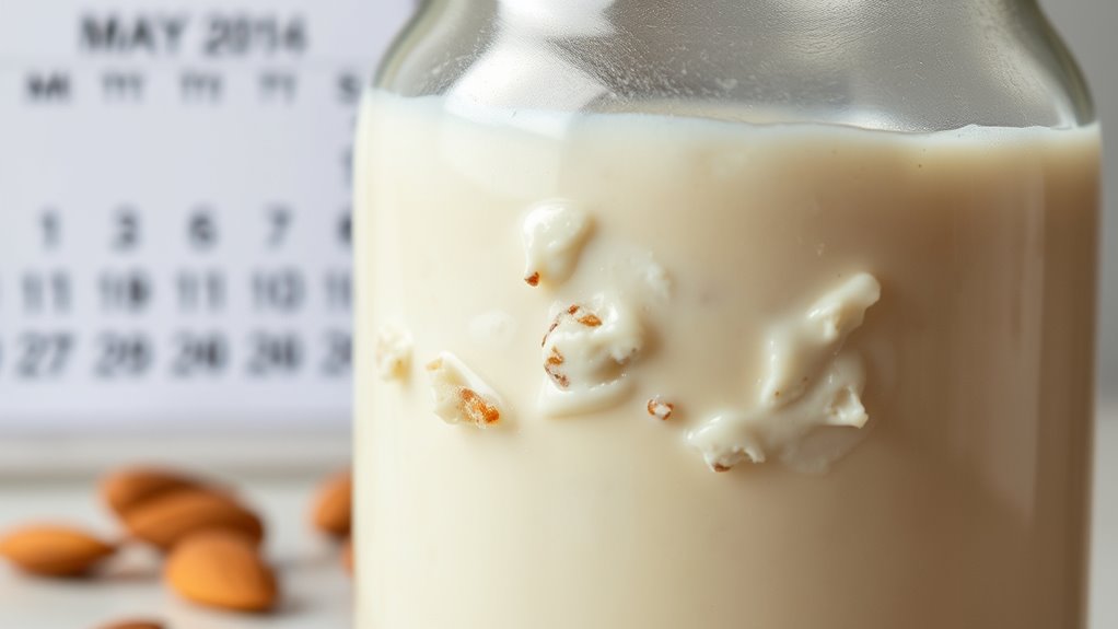 storage affects almond milk