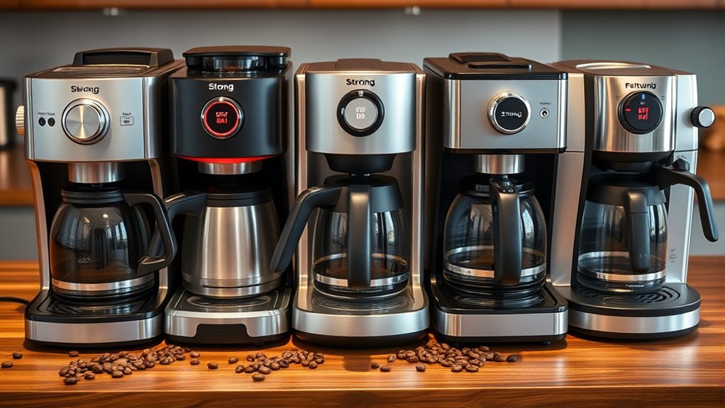strong button coffee makers