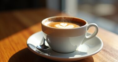 strong concentrated coffee shot